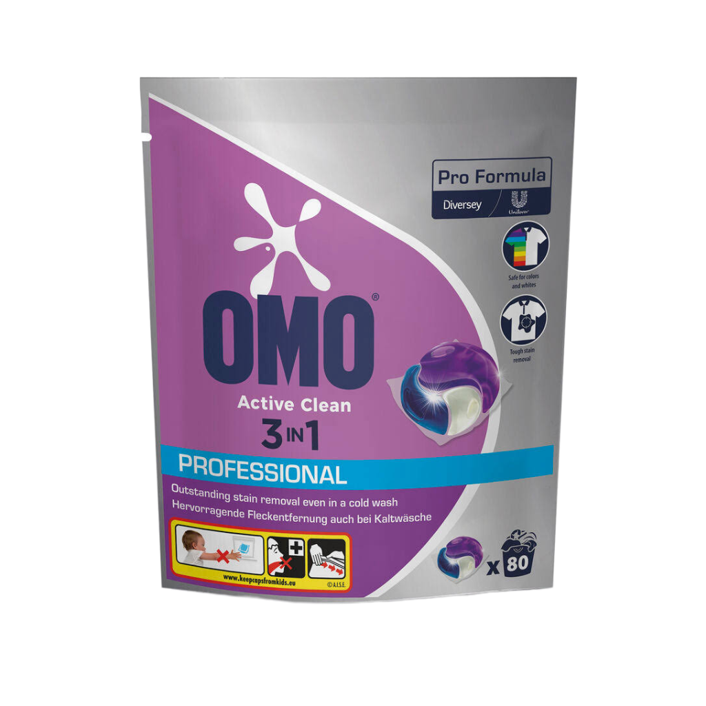 OMO Pro Formula Active Clean 3in1 - Vaskekapsler 4x80 stk.